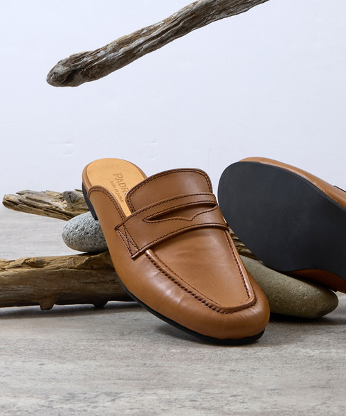 PADRONE（パドローネ）の「PADRONE パドローネ / FT CUTOFF Loafer フラットソールカットオフレザーローファー / PU8395-2001（ローファー・メンズ・ブラウン/ブラック・40/41/42）」の2枚目の写真