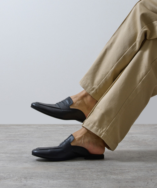 PADRONE（パドローネ）の「PADRONE パドローネ / FT CUTOFF Loafer フラットソールカットオフレザーローファー / PU8395-2001（ローファー・メンズ・ブラウン/ブラック・40/41/42）」の3枚目の写真