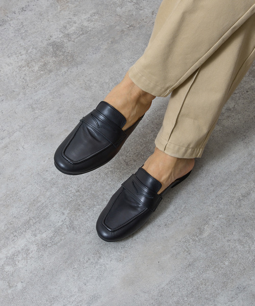 PADRONE（パドローネ）の「PADRONE パドローネ / FT CUTOFF Loafer フラットソールカットオフレザーローファー / PU8395-2001（ローファー・メンズ・ブラウン/ブラック・40/41/42）」の4枚目の写真