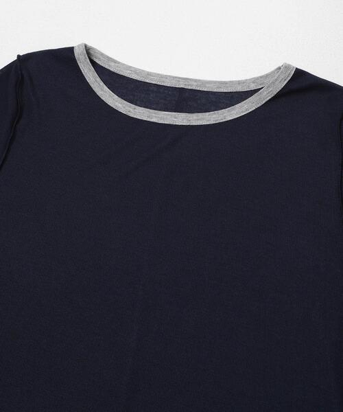 SENSE OF PLACE by URBAN RESEARCH(センスオブプレイスバイアーバンリサーチ)の「シャーリングスリーブレイヤードTシャツ(Tシャツ/カットソー・レディース・ネイビー・ONE)」の11枚目の写真