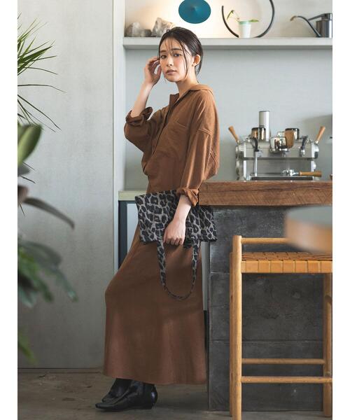 Te chichi(テチチ)の「【UVカット/マシンウォッシャブル】スエードライクスカート(セットアップ可)(スカート・レディース・チャコールグレー/ブラウン/オフホワイト・F)」の6枚目の写真
