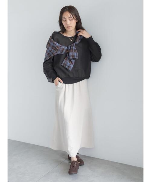 Te chichi(テチチ)の「【UVカット/マシンウォッシャブル】スエードライクスカート(セットアップ可)(スカート・レディース・チャコールグレー/ブラウン/オフホワイト・F)」の11枚目の写真