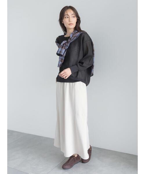 Te chichi(テチチ)の「【UVカット/マシンウォッシャブル】スエードライクスカート(セットアップ可)(スカート・レディース・チャコールグレー/ブラウン/オフホワイト・F)」の12枚目の写真