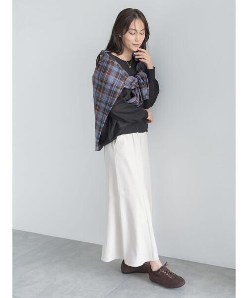 Te chichi(テチチ)の「【UVカット/マシンウォッシャブル】スエードライクスカート(セットアップ可)(スカート・レディース・チャコールグレー/ブラウン/オフホワイト・F)」の14枚目の写真