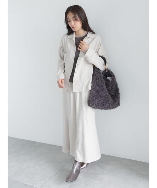 Te chichi(テチチ)の「【UVカット/マシンウォッシャブル】スエードライクスカート(セットアップ可)(スカート・レディース・チャコールグレー/ブラウン/オフホワイト・F)」の15枚目の写真