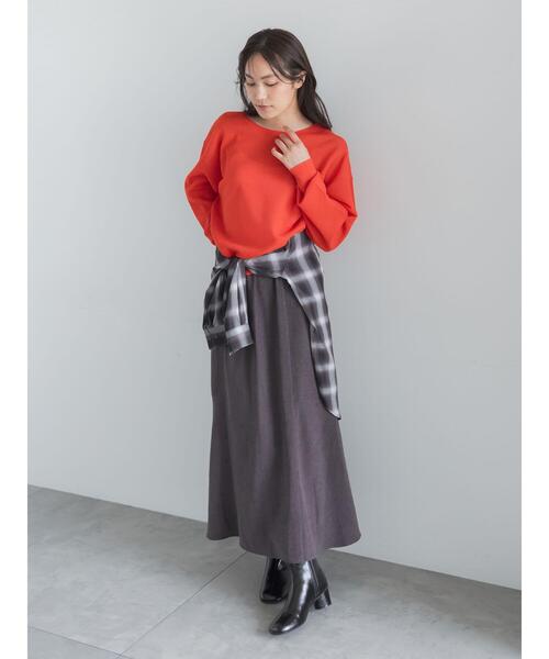 Te chichi(テチチ)の「【UVカット/マシンウォッシャブル】スエードライクスカート(セットアップ可)(スカート・レディース・チャコールグレー/ブラウン/オフホワイト・F)」の18枚目の写真