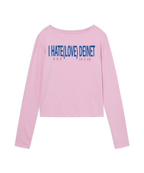 DEINET(ダイニット)の「I HATE LONG SLEEVE IN PINK(Tシャツ/カットソー・レディース・その他・FREE)」の1枚目の写真