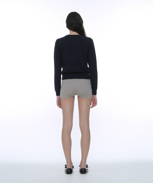 PARTIMENTO WOMEN(パルティメントウィメン)の「PWC クラシックバイカラーニットカーディガン_ネイビー(カーディガン/ボレロ・レディース・その他・LARGE/SMALL/MEDIUM)」の3枚目の写真