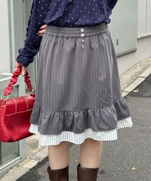 2WAYピンストライプチュニックキャミワンピース