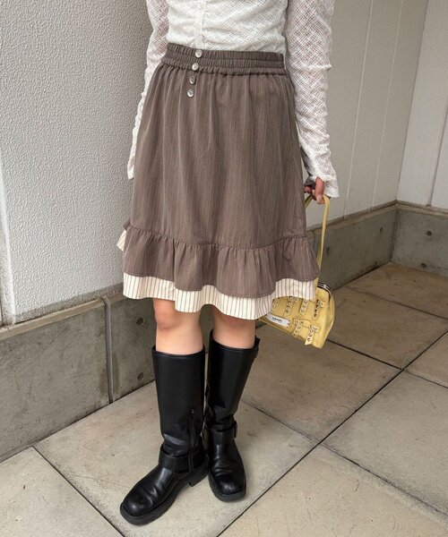 CIAOPANIC(チャオパニック)の「2WAYピンストライプチュニックキャミワンピース(チュニック・レディース・ベージュ/チャコールグレー/グレー・ONE SIZE)」の21枚目の写真