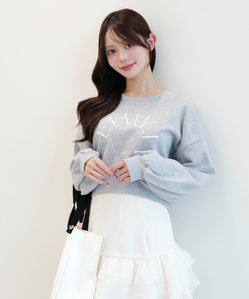EIMY ISTOIRE(エイミーイストワール)の「10TH CHAPTER SWEAT(スウェット・レディース・ブラック/ホワイト/ライトピンク/グレー・FREE)」の3枚目の写真
