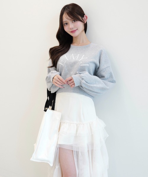 EIMY ISTOIRE(エイミーイストワール)の「10TH CHAPTER SWEAT(スウェット・レディース・ブラック/ホワイト/ライトピンク/グレー・FREE)」の18枚目の写真