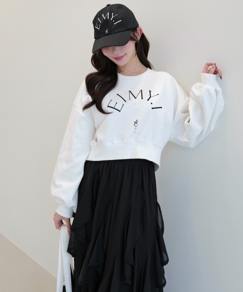 EIMY ISTOIRE(エイミーイストワール)の「10TH CHAPTER SWEAT(スウェット・レディース・ブラック/ホワイト/ライトピンク/グレー・FREE)」の10枚目の写真