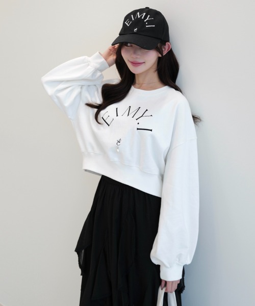 EIMY ISTOIRE(エイミーイストワール)の「10TH CHAPTER SWEAT(スウェット・レディース・ブラック/ホワイト/ライトピンク/グレー・FREE)」の11枚目の写真