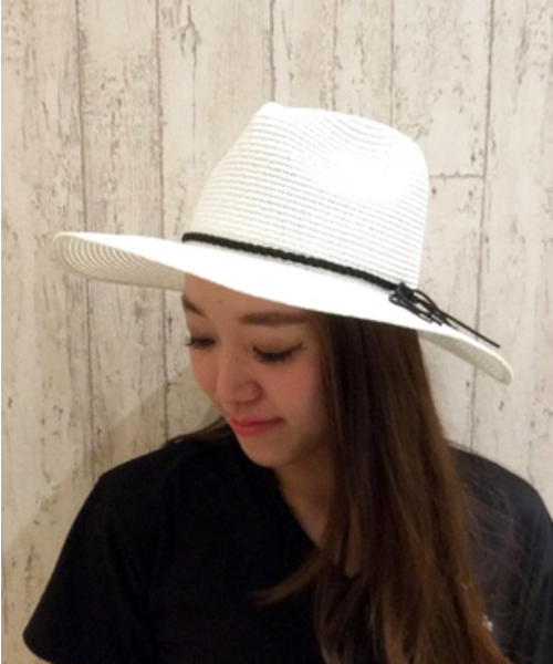 VENCEEXCHANGE(ヴァンスエクスチェンジ)の「ペーパー中折れツバヒロハット (ハット・レディース・ホワイト/ベージュ/ブラック・FREE)」の2枚目の写真