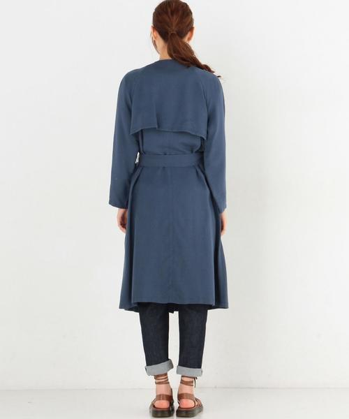 Another Edition(アナザーエディション)の「スモーキーノーカラートレンチコート/AEBFC スモーキーOX NC TRC◆(トレンチコート・レディース・ブラック/ベージュ/ネイビー・SMALL/MEDIUM)」の5枚目の写真