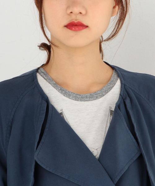 Another Edition(アナザーエディション)の「スモーキーノーカラートレンチコート/AEBFC スモーキーOX NC TRC◆(トレンチコート・レディース・ブラック/ベージュ/ネイビー・SMALL/MEDIUM)」の8枚目の写真