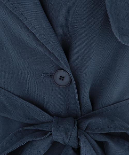 Another Edition(アナザーエディション)の「スモーキーノーカラートレンチコート/AEBFC スモーキーOX NC TRC◆(トレンチコート・レディース・ブラック/ベージュ/ネイビー・SMALL/MEDIUM)」の11枚目の写真