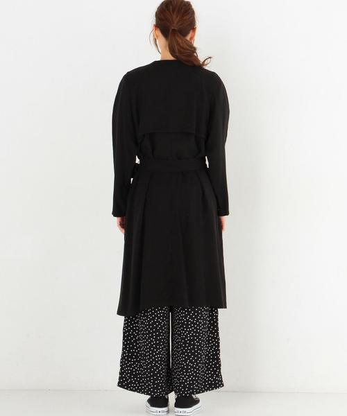 Another Edition(アナザーエディション)の「スモーキーノーカラートレンチコート/AEBFC スモーキーOX NC TRC◆(トレンチコート・レディース・ブラック/ベージュ/ネイビー・SMALL/MEDIUM)」の20枚目の写真