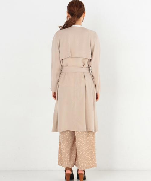 Another Edition(アナザーエディション)の「スモーキーノーカラートレンチコート/AEBFC スモーキーOX NC TRC◆(トレンチコート・レディース・ブラック/ベージュ/ネイビー・SMALL/MEDIUM)」の14枚目の写真