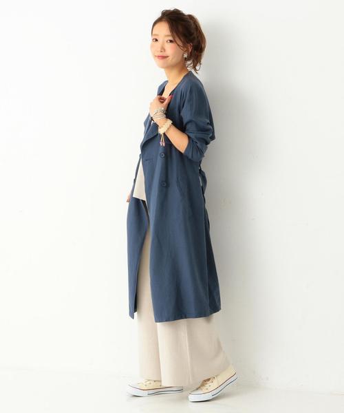 Another Edition(アナザーエディション)の「スモーキーノーカラートレンチコート/AEBFC スモーキーOX NC TRC◆(トレンチコート・レディース・ブラック/ベージュ/ネイビー・SMALL/MEDIUM)」の16枚目の写真