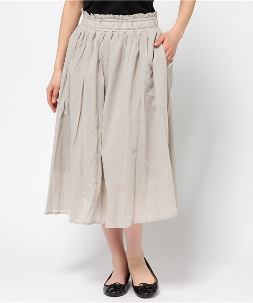 LBC(エルビーシー)の「コットンガーゼギャザースカート (スカート・レディース・オリーブ/ライトグレー/ダークブラウン・LARGE/MEDIUM)」の11枚目の写真