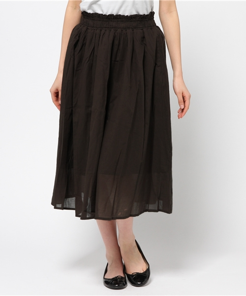 LBC(エルビーシー)の「コットンガーゼギャザースカート (スカート・レディース・オリーブ/ライトグレー/ダークブラウン・LARGE/MEDIUM)」の12枚目の写真