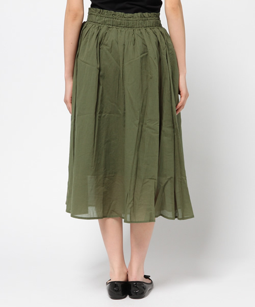 LBC(エルビーシー)の「コットンガーゼギャザースカート (スカート・レディース・オリーブ/ライトグレー/ダークブラウン・LARGE/MEDIUM)」の6枚目の写真