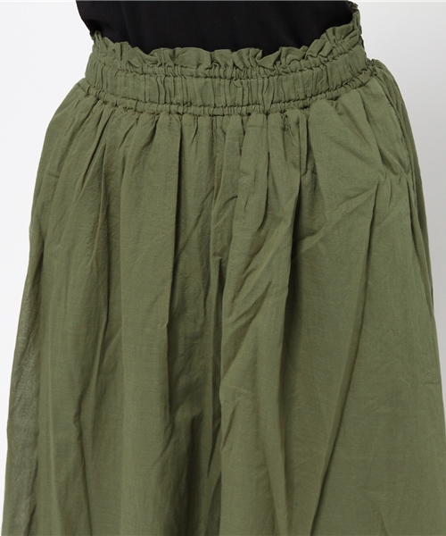 LBC(エルビーシー)の「コットンガーゼギャザースカート (スカート・レディース・オリーブ/ライトグレー/ダークブラウン・LARGE/MEDIUM)」の7枚目の写真