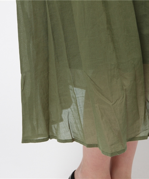 LBC(エルビーシー)の「コットンガーゼギャザースカート (スカート・レディース・オリーブ/ライトグレー/ダークブラウン・LARGE/MEDIUM)」の9枚目の写真