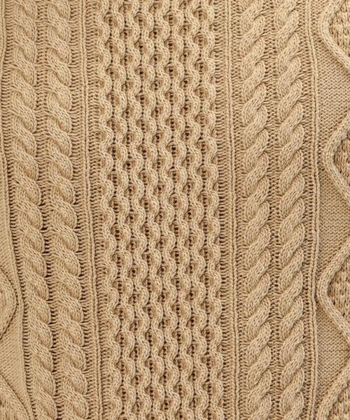 green label relaxing(グリーンレーベルリラクシング)の「BC WASHED ARAN C/N 5G ニット◆(ニット/セーター・メンズ・ベージュ/コバルトブルー/オリーブ・SMALL/LARGE/MEDIUM)」の14枚目の写真