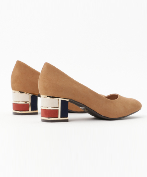 JELLY BEANS（ジェリービーンズ）の「カラーブロックヒールパンプス(765-4764)JELLY BEANS(ジェリービーンズ)（パンプス・レディース・キャメル/ブラック/ワイン・22.5/24/23/24.5/23.5）」の6枚目の写真