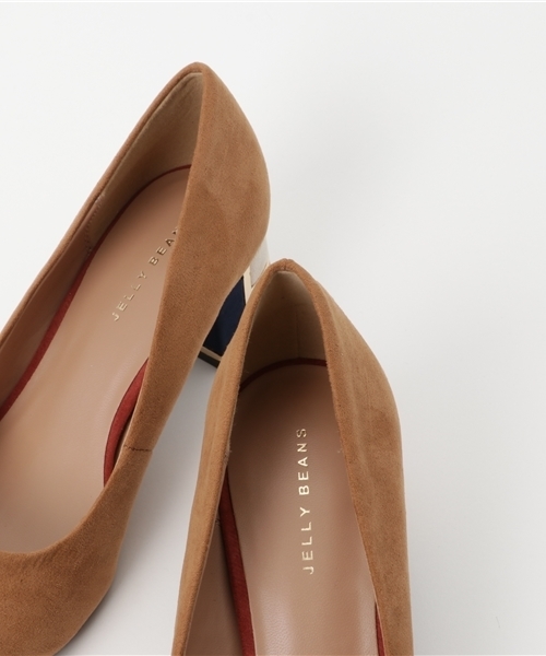 JELLY BEANS（ジェリービーンズ）の「カラーブロックヒールパンプス(765-4764)JELLY BEANS(ジェリービーンズ)（パンプス・レディース・キャメル/ブラック/ワイン・22.5/24/23/24.5/23.5）」の9枚目の写真
