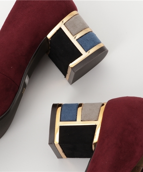 JELLY BEANS（ジェリービーンズ）の「カラーブロックヒールパンプス(765-4764)JELLY BEANS(ジェリービーンズ)（パンプス・レディース・キャメル/ブラック/ワイン・22.5/24/23/24.5/23.5）」の11枚目の写真