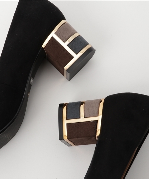 JELLY BEANS（ジェリービーンズ）の「カラーブロックヒールパンプス(765-4764)JELLY BEANS(ジェリービーンズ)（パンプス・レディース・キャメル/ブラック/ワイン・22.5/24/23/24.5/23.5）」の12枚目の写真