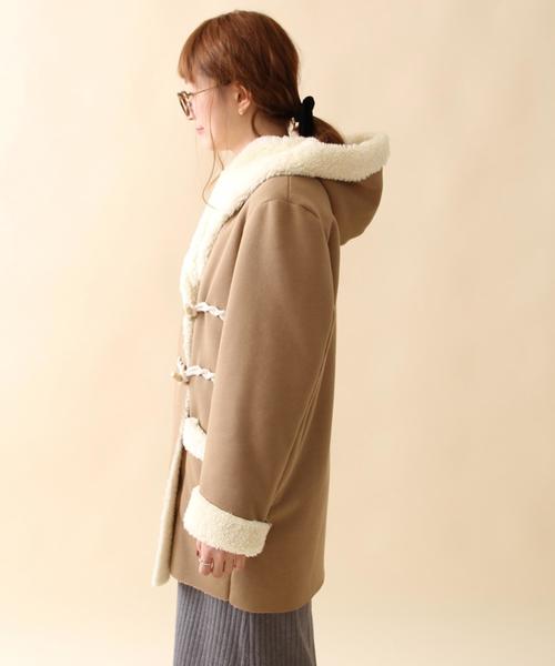 coen（コーエン）の「ボンディング裏ボアダッフルコート（ダッフルコート・レディース・ベージュ/ネイビー/ブラック・LARGE/MEDIUM）」の17枚目の写真