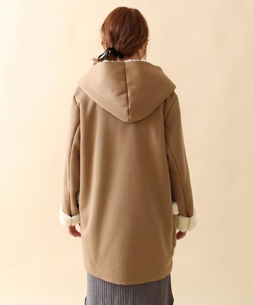 coen（コーエン）の「ボンディング裏ボアダッフルコート（ダッフルコート・レディース・ベージュ/ネイビー/ブラック・LARGE/MEDIUM）」の18枚目の写真