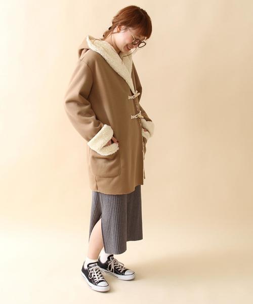 coen（コーエン）の「ボンディング裏ボアダッフルコート（ダッフルコート・レディース・ベージュ/ネイビー/ブラック・LARGE/MEDIUM）」の11枚目の写真