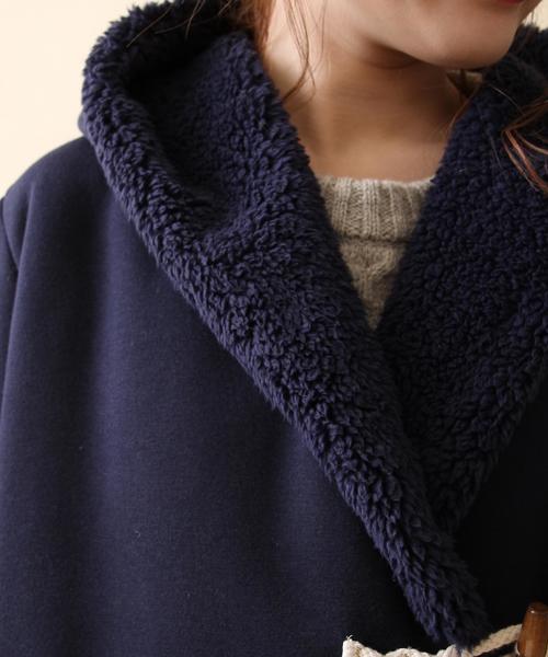 coen（コーエン）の「ボンディング裏ボアダッフルコート（ダッフルコート・レディース・ベージュ/ネイビー/ブラック・LARGE/MEDIUM）」の5枚目の写真