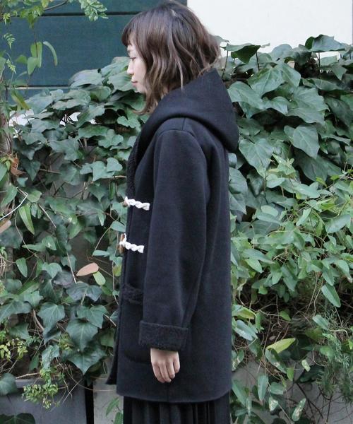 coen（コーエン）の「ボンディング裏ボアダッフルコート（ダッフルコート・レディース・ベージュ/ネイビー/ブラック・LARGE/MEDIUM）」の9枚目の写真