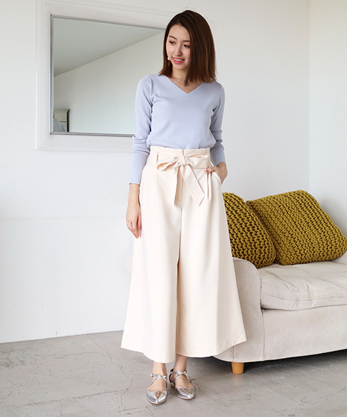 N.（N. Natural Beauty Basic）（エヌエヌナチュラルビューティーベーシック）の「総針Ｖネック（ニット/セーター・レディース・ホワイト系その他/ピンク/ホワイト/グレー/ネイビー・MEDIUM）」の18枚目の写真