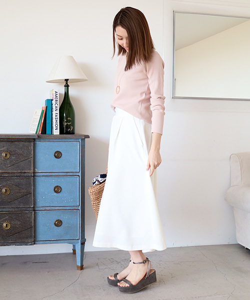 N.（N. Natural Beauty Basic）（エヌエヌナチュラルビューティーベーシック）の「総針Ｖネック（ニット/セーター・レディース・ホワイト系その他/ピンク/ホワイト/グレー/ネイビー・MEDIUM）」の14枚目の写真