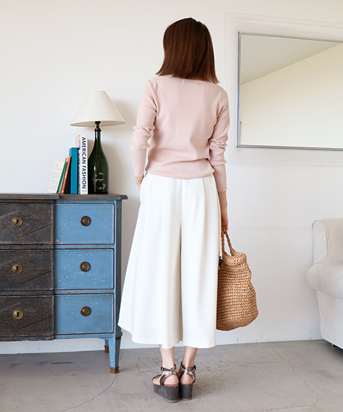 N.（N. Natural Beauty Basic）（エヌエヌナチュラルビューティーベーシック）の「総針Ｖネック（ニット/セーター・レディース・ホワイト系その他/ピンク/ホワイト/グレー/ネイビー・MEDIUM）」の15枚目の写真
