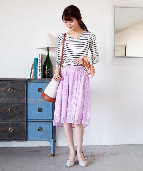 N.（N. Natural Beauty Basic）（エヌエヌナチュラルビューティーベーシック）の「総針Ｖネック（ニット/セーター・レディース・ホワイト系その他/ピンク/ホワイト/グレー/ネイビー・MEDIUM）」の7枚目の写真