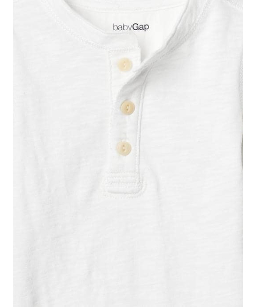 GAP（ギャップ）の「Gap Long Sleeve Henley Bodysuit（ロンパース・キッズ・ホワイト・80ｃｍ/90cm/70cm/60cm/50cm）」の3枚目の写真