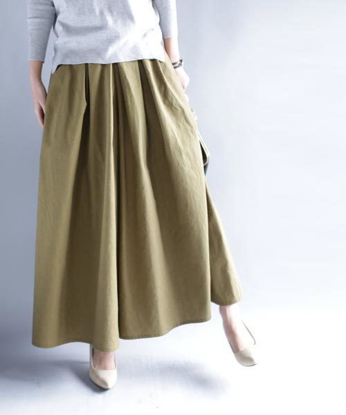 antiqua（アンティカ）の「綿麻ワイド×ワイドパンツ（その他パンツ・レディース・カーキ/ネイビー/ベージュ・M）」の6枚目の写真