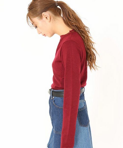 ENVYM(アンビー)の「バストオープンクロスKNIT(ニット/セーター・レディース・ホワイト/ブラック/グリーン/ボルドー・FREE)」の9枚目の写真