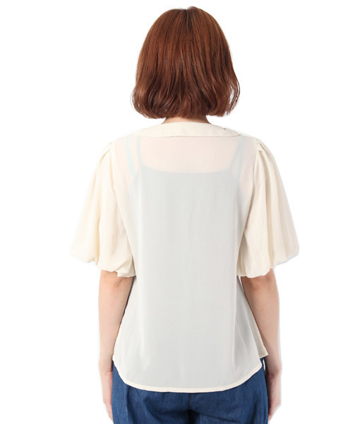SILAS(サイラス)の「BALLOON CHIFFON BLOUSE(シャツ/ブラウス・レディース・ホワイト・SMALL/MEDIUM)」の3枚目の写真