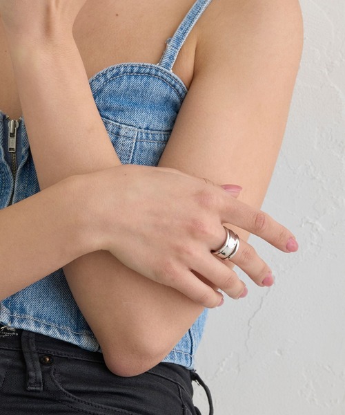 JUPITER（ジュピター）の「【SV925】ボリュームワイドシルバーリング（リング・レディース・シルバー・#13/#11）」の17枚目の写真