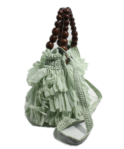 Another Edition（アナザーエディション）の「AE 2WayFrangePP TOTE（ショルダーバッグ・レディース・ライム/イエロー・フリー）」の3枚目の写真